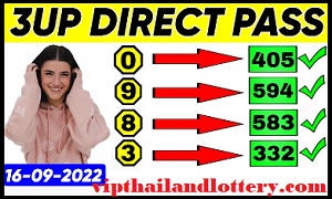 Thai Lottery Result 3UP Pass Chart 16-09-2022 List Online