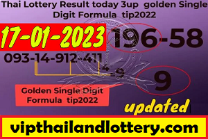 Thai Lottery 100% Sure Namber HTF Single Digit 17-01-2023
