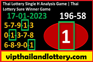Thai Lottery Single H Analysis Sure Winner Game 17-01-2023