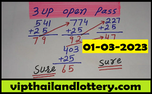 Thai Lottery Sure Lucky Number 100% Winning Digits 01-03-2023