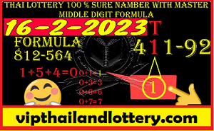 Thai lottery 100% Sure Number Master Middle Formula 16-2-2023