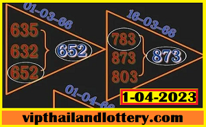Thai Lottery Possible Only One Set 1.04.2023 Thai Lottery Game