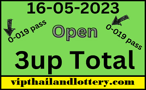Thai Lottery Sure Tips Total Formula Open 16-05-2023 3up Cut