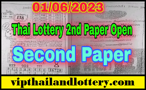 Thai lottery 2nd paper 01-06-2023 Thai lottery second Paper
