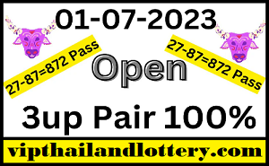 Thai Lottery Sure Tips 3up Pair 100% Touch 01-07-2023
